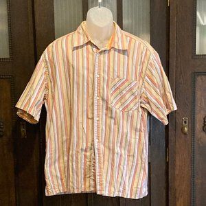 2/$6 Mens XL Multi Striped Short Sleeve Shirt